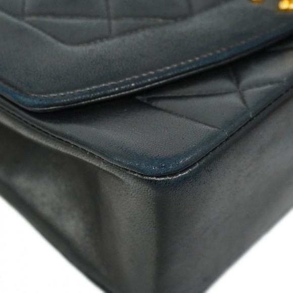 Chanel Shoulder Bag Matelasse Chain Diana Lambskin Black Women's - Picture 6 of 12